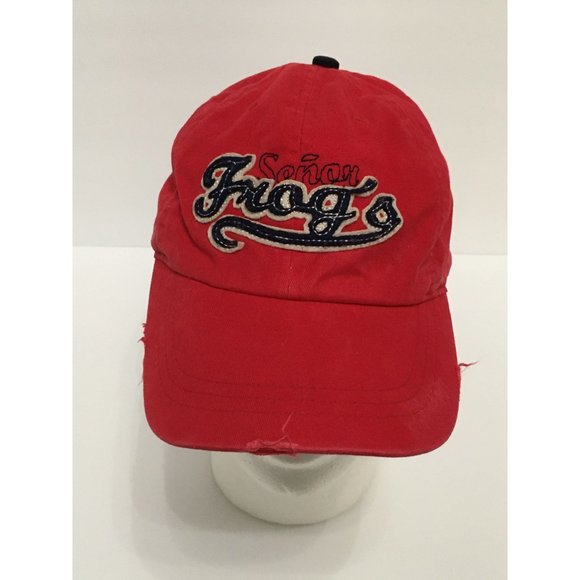 Senor Frogs Cozumel Red Distressed Casual Athleisure Adjustable Hat - Picture 1 of 7